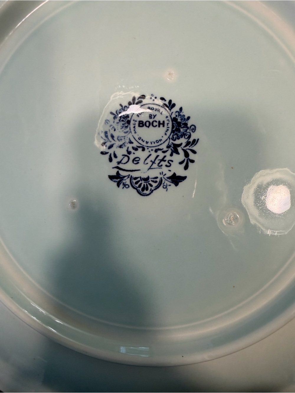 Vintage Royal Boch Delfts Blue & White Horse Carriage Decorative Plates Set of 2 - Picture 15 of 17